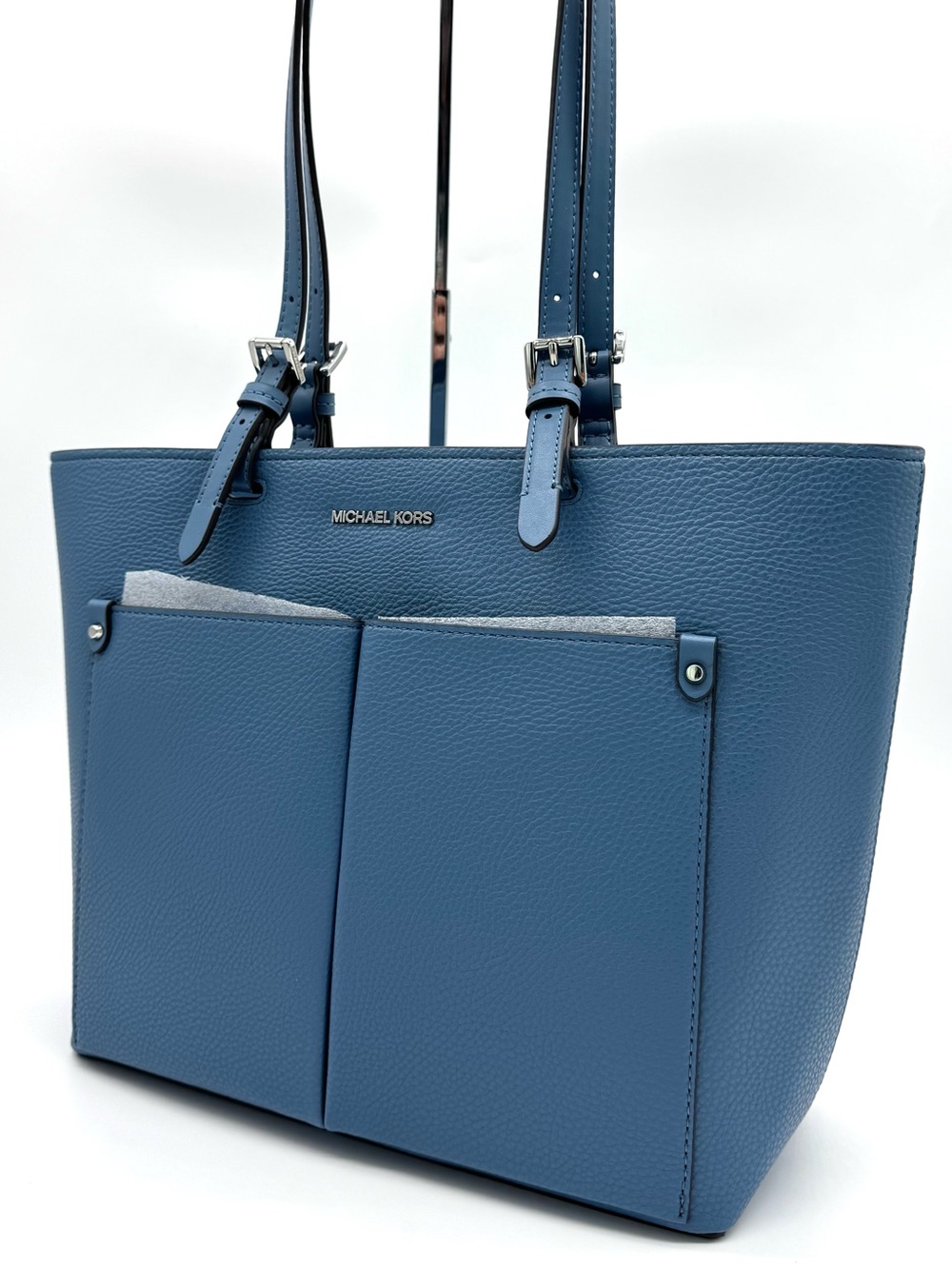 Michael Kors Jet Set Medium Pocket Tote Bag Cornflower